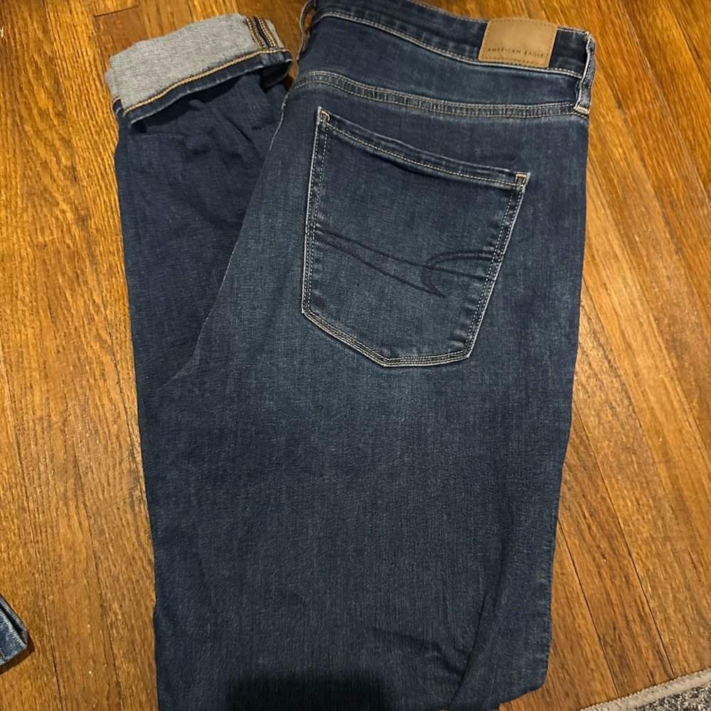 American Eagle Outfitters Blue Straight Jeans Classic Fit